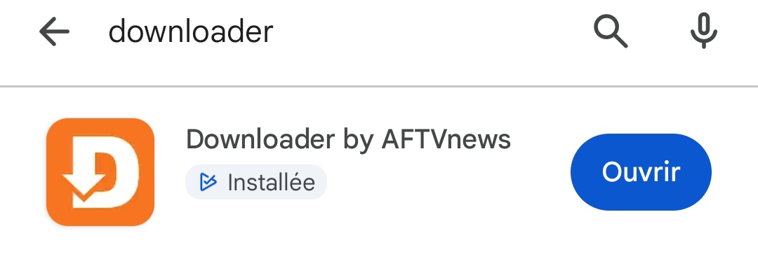 Télécharger l'application Downloader depuis Google Play Store sur Android TV