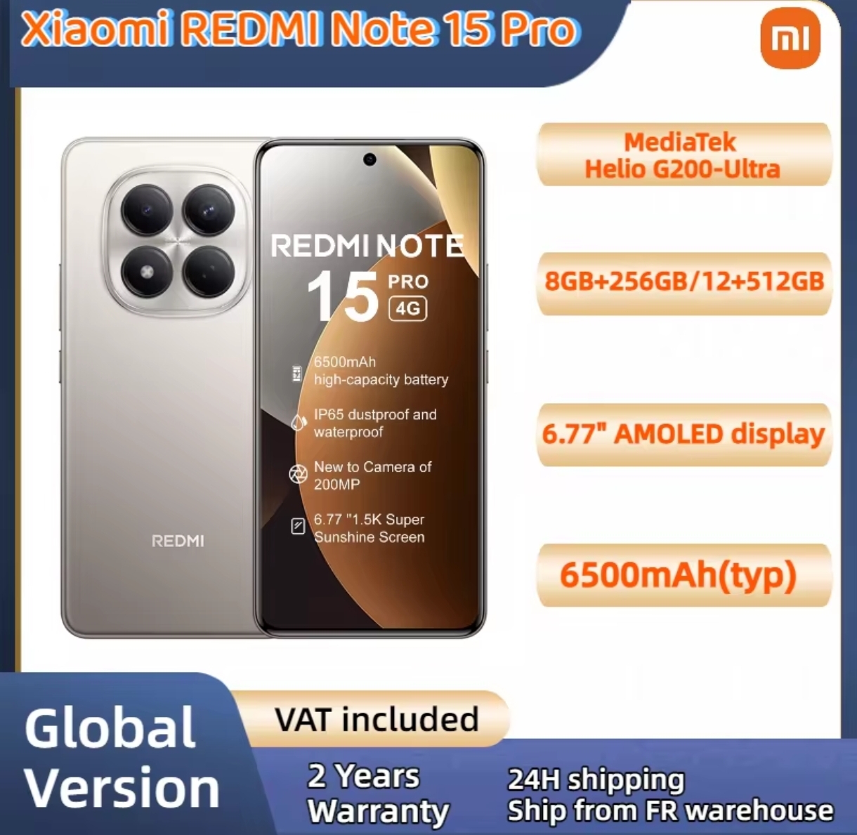 Xiaomi REDMI Note 15 Pro 4G
